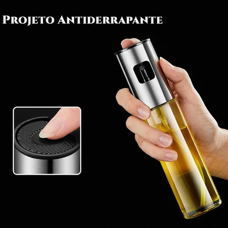 Spray Borrifador de Azeite e Vinagre Vidro Inox