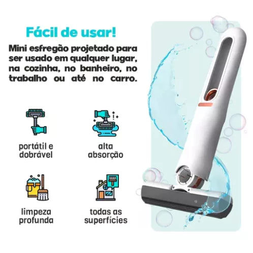 Mini Rodo De Limpeza Absorvente Portátil