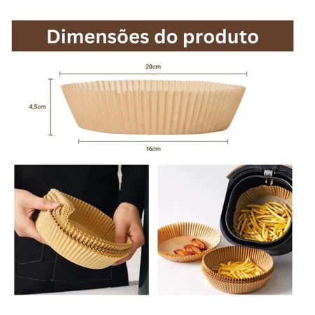 Forma De Airfryer Descartável Antiaderente