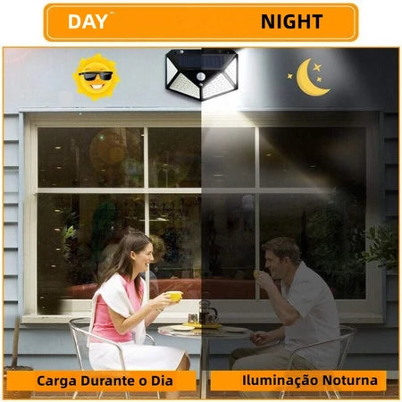 Luminária Solar Com Sensor Prova D'água